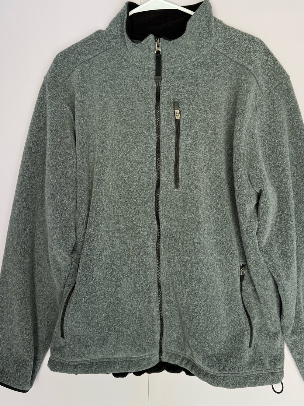 L.L. Bean Men's Full-Zip Heather Gray Fleece Jacket